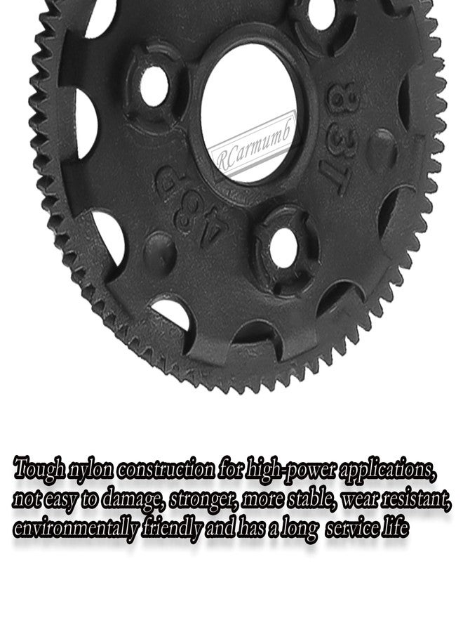RCarmumb RC 83T Gear Upgrades Part for 1/10 Slash 2WD VXL,Rustler/Stampede/Bandit 2WD VXL XL-5,48P 83T Spur Gear w/ 21T 23T 25T & Slipper Clutch & Slipper Rebuild Kit & Pressure Plate,Titanium - Image 5
